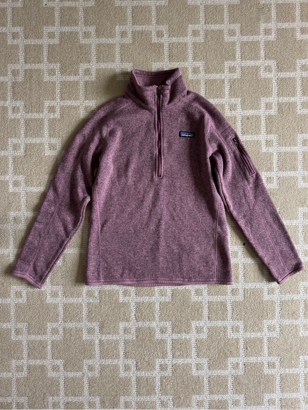 Patagonia Better Sweater 1/4 Zip Fleece Pullover Sweatshirt Light Violet Medium - Picture 13 of 17